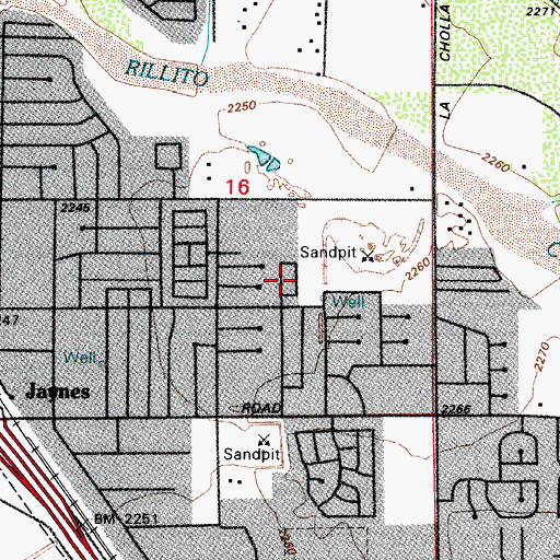 Topographic Map of La Colonia Mobile Home Park, AZ