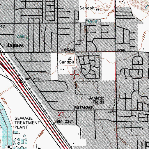 Topographic Map of Green Acres Mobile Home Park, AZ