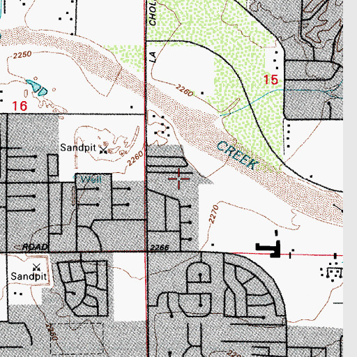 Topographic Map of Silver Cholla Mobile Park, AZ