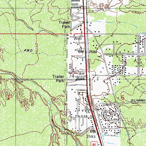 Topographic Map of Arizona Prarie Mobile Home Park, AZ