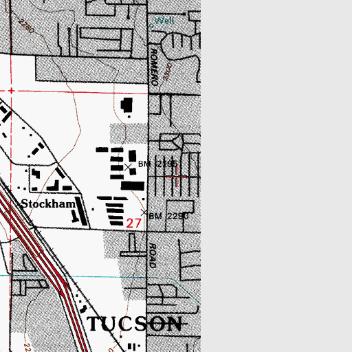 Topographic Map of North Star Mobile Home Community, AZ