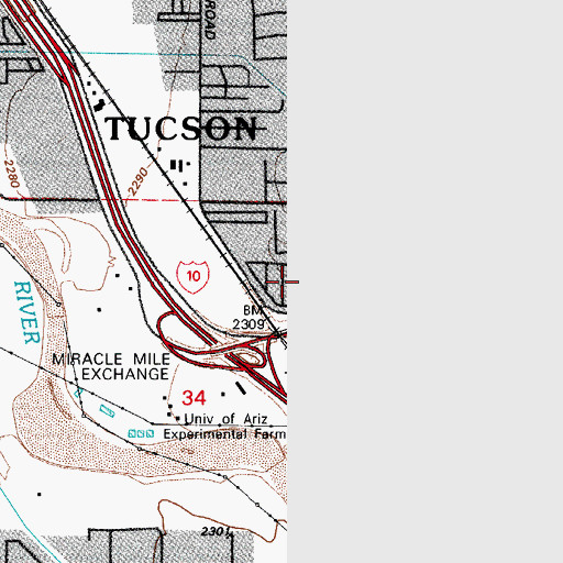 Topographic Map of Romero Trailer Estates, AZ
