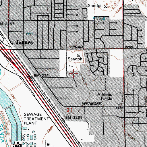 Topographic Map of Valle Vista Mobile Home Park, AZ