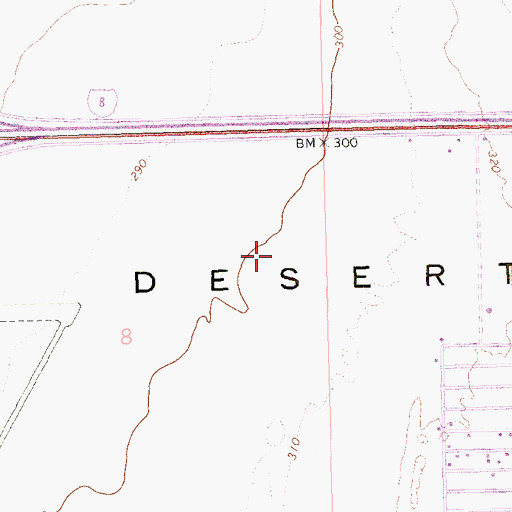 Topographic Map of Rancho Rialto Mobile Home Park, AZ