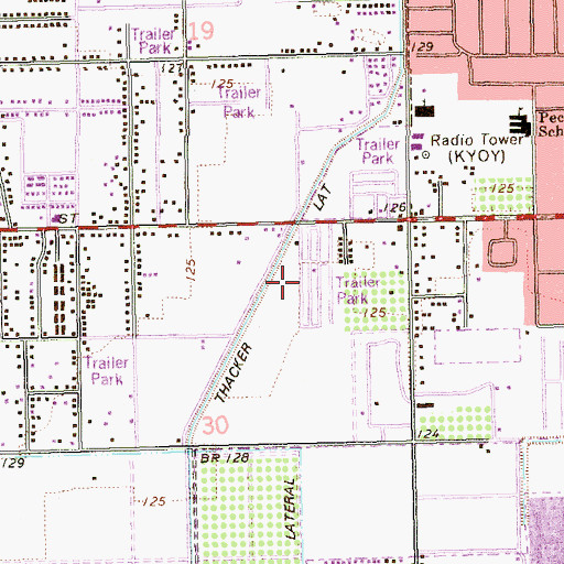 Topographic Map of Friendly Acres Mobile Home Park, AZ