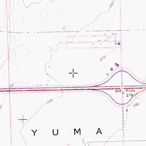 Topographic Map of Shangri - La Mobile Home Park, AZ