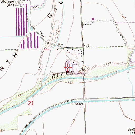 Topographic Map of Laguna Mobile Home Park, AZ