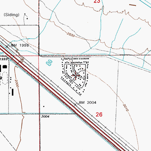 Topographic Map of Adonis Mobile Home Subdivision, AZ