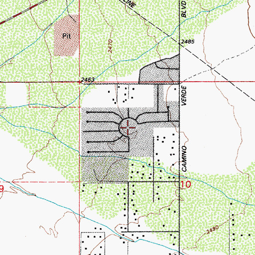 Topographic Map of Branding Iron Mobile Home Park, AZ