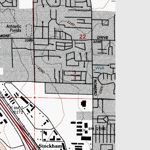 Topographic Map of Gardner Mobile Home Estates, AZ