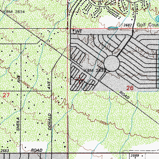 Topographic Map of Old Tucson Estates, AZ