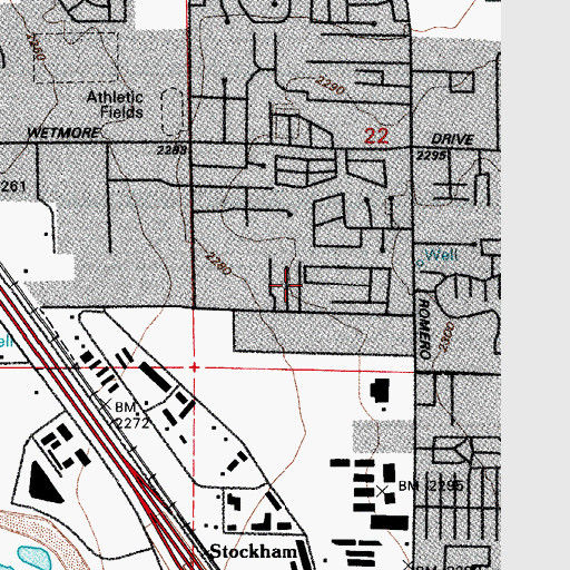 Topographic Map of Gardner Estates, AZ