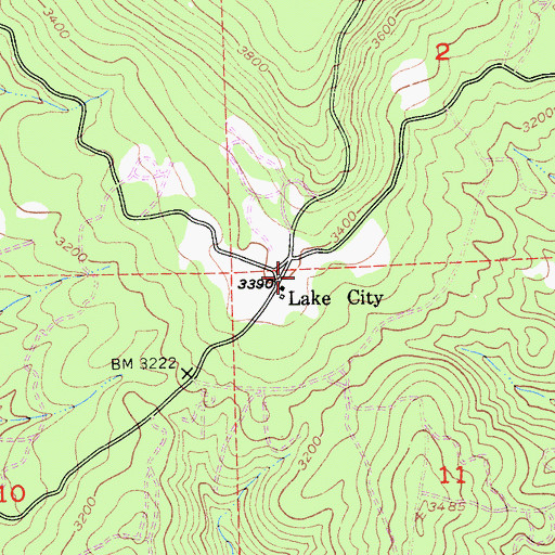 Topographic Map of Lake City, CA