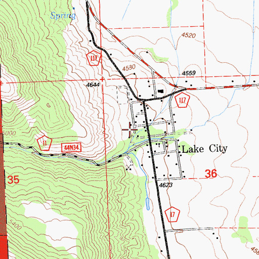 Topographic Map of Lake City, CA