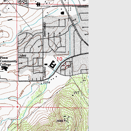 Topographic Map of Saint Mary's Medical Park, AZ