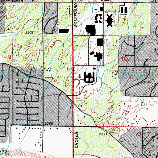 Topographic Map of La Cholla Medical Park, AZ