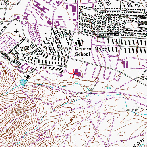 Topographic Map of Raymond W Bliss Army Health Center, AZ