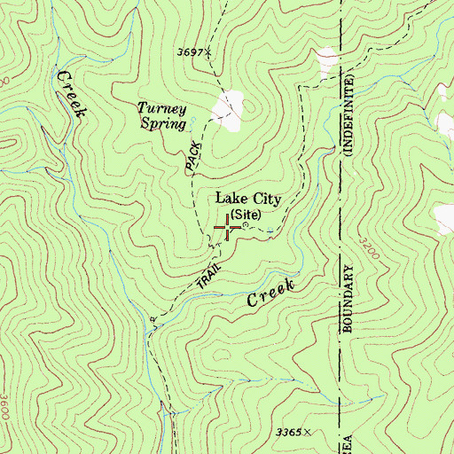 Topographic Map of Lake City, CA
