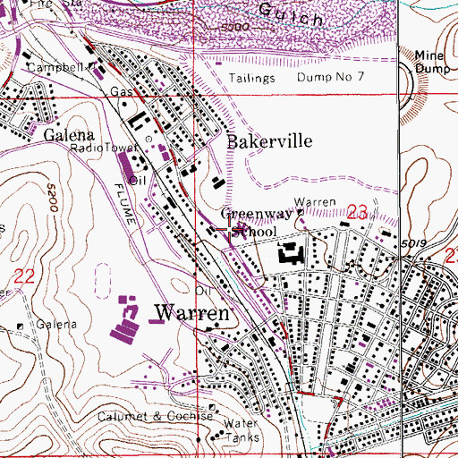 Topographic Map of Cooper Queen Community Hospital, AZ