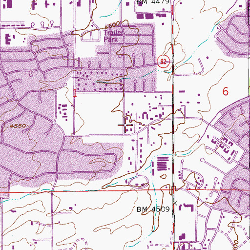 Topographic Map of Garden Terrace Assisted Living Center, AZ