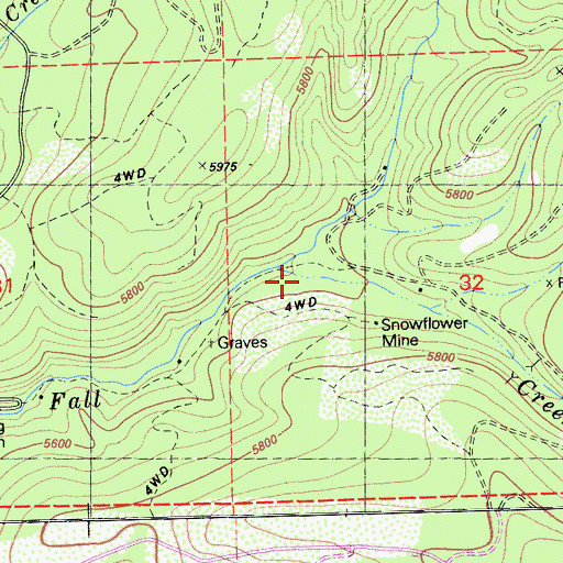 Topographic Map of Lake Creek, CA