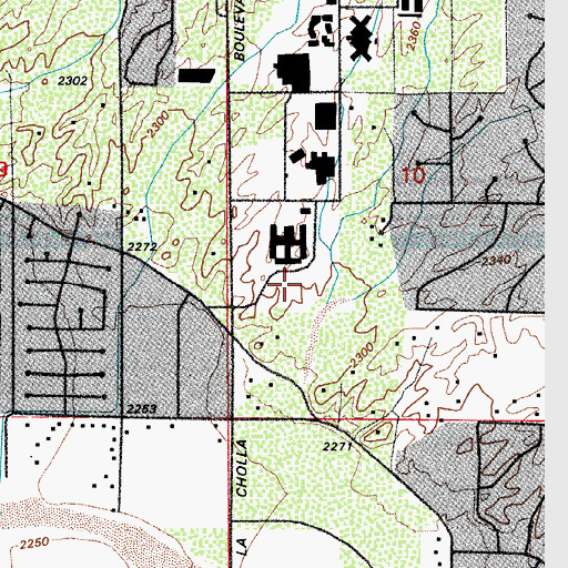 Topographic Map of The Inn at the Fountains Assisted Living Center, AZ
