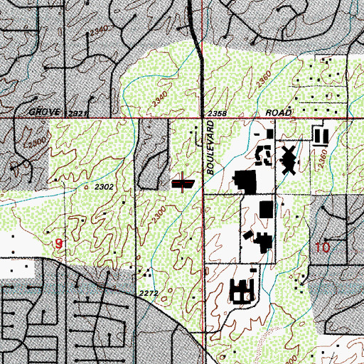 Topographic Map of Life Care Center of Tucson, AZ