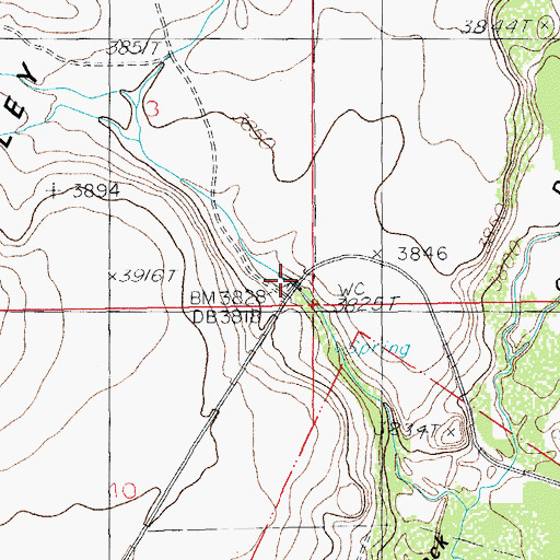 Topographic Map of Geronimo Trail Bridge, AZ