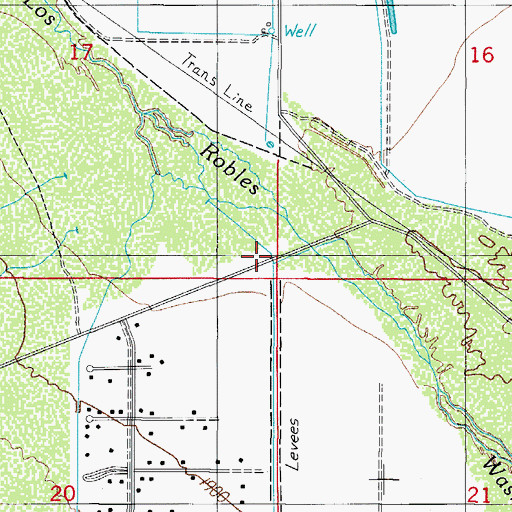 Topographic Map of Silverbell Road Bridge, AZ