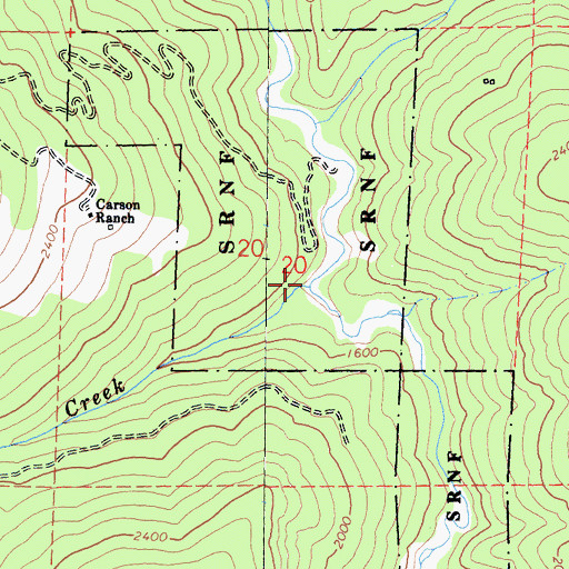 Topographic Map of Lake Prairie Creek, CA