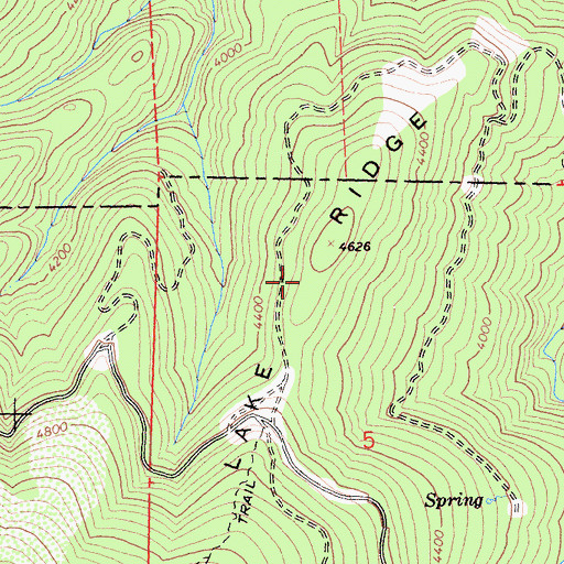 Topographic Map of Lake Ridge, CA