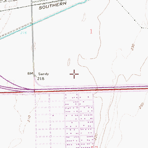 Topographic Map of Bonita Mesa Recreational Vehicle Resort, AZ