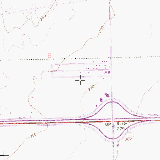 Topographic Map of Caravan Oasis Recreational Vehicle Park, AZ