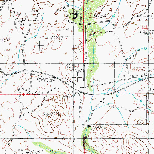 Topographic Map of Dragoon Springs Cemetery, AZ