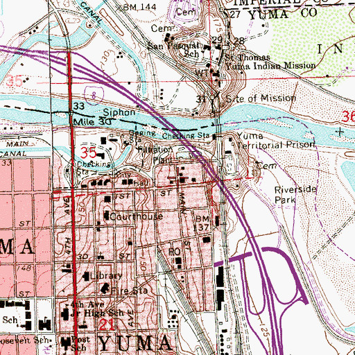Topographic Map of North End Community Center, AZ