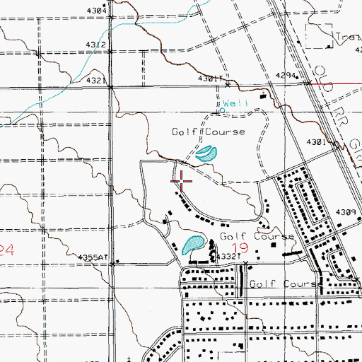 Topographic Map of Shadow Mountain Country Club, AZ