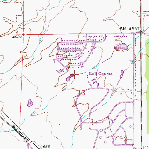 Topographic Map of Pueblo Del Sol Country Club, AZ