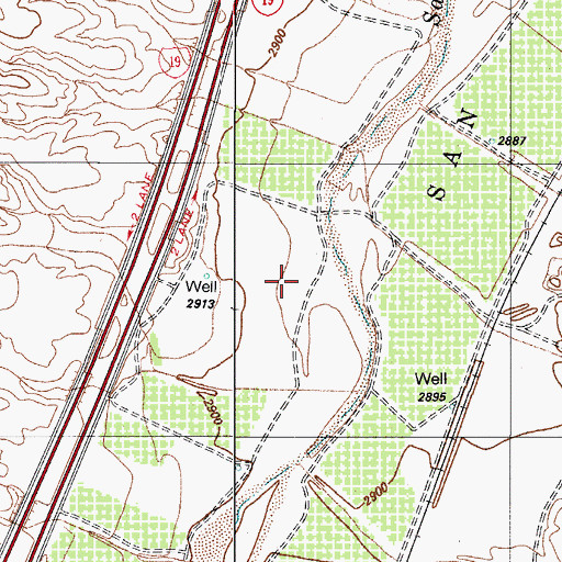 Topographic Map of Torres Blancas Golf Club, AZ