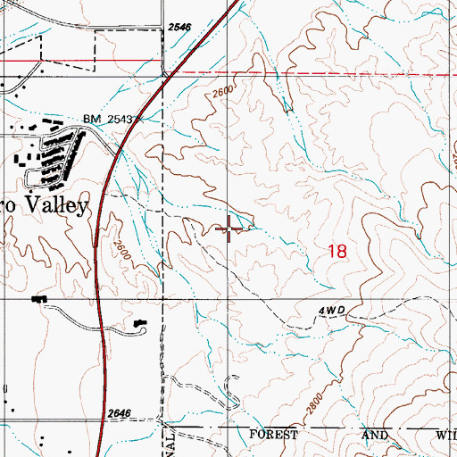 Topographic Map of Pusch Ridge Golf Course, AZ