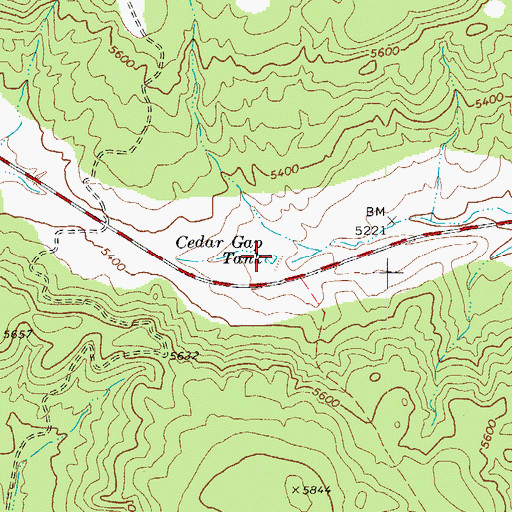 Topographic Map of Cedar Gap Tank, AZ