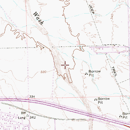 Topographic Map of Fortuna Delrey Golf Course, AZ