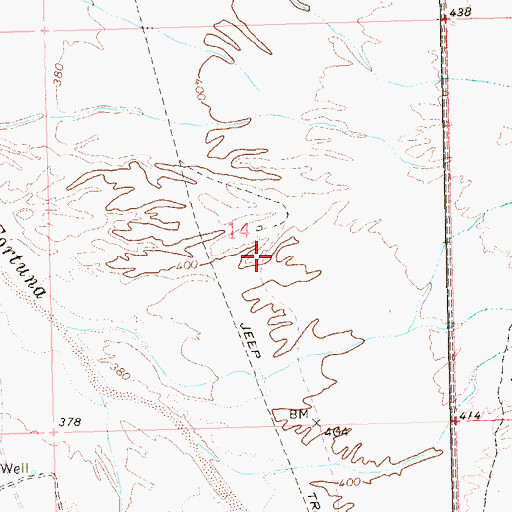 Topographic Map of La Barrancas Golf Course, AZ