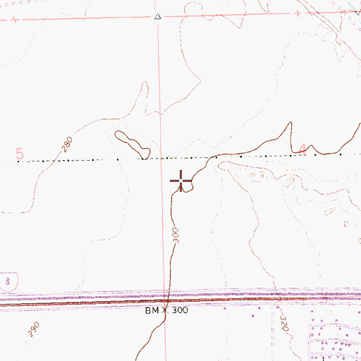 Topographic Map of Mesa Del Sol Golf Club, AZ