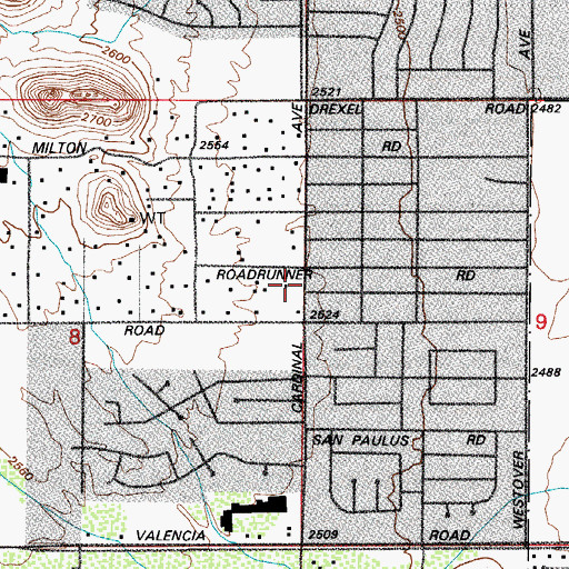 Topographic Map of Abiding Savior Free Lutheran Church, AZ