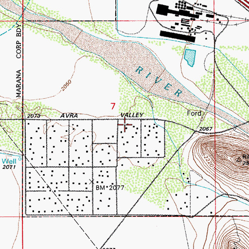 Topographic Map of Bread of Life Assembly of God, AZ