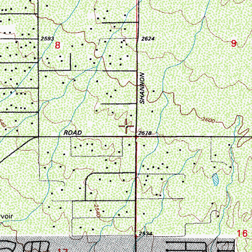 Topographic Map of Canyon Del Oro Assembly of God, AZ