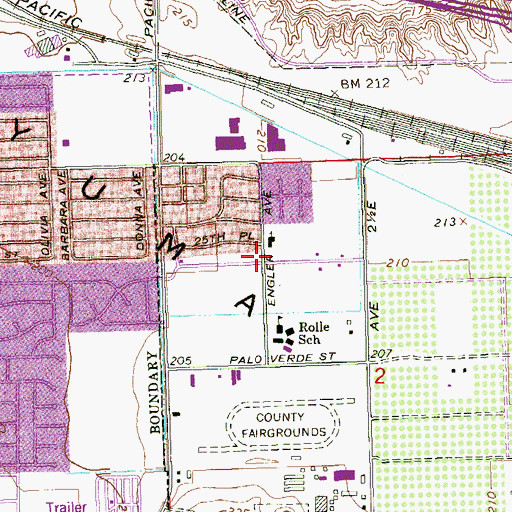 Topographic Map of Christ Lutheran Church, AZ
