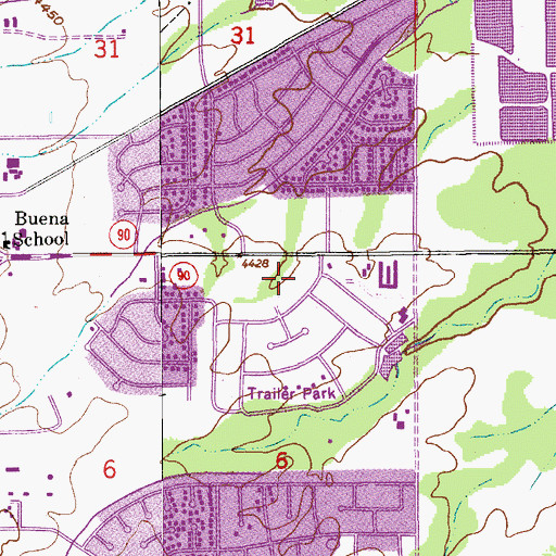 Topographic Map of Cloud Nine Church of Christ, AZ