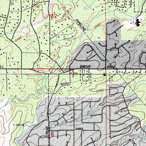 Topographic Map of Community of Hope Church, AZ