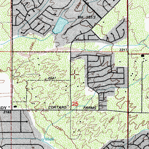 Topographic Map of Cortaro Vista Community Church, AZ